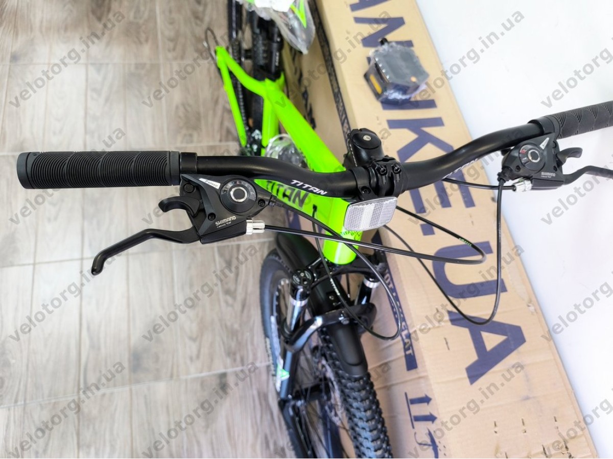 Велосипед Titan 26″ Apollo рама 13″ green-black — надійний гірський велосипед для активних поїздок БЕЗКОШТОВНА ДОСТАВКА