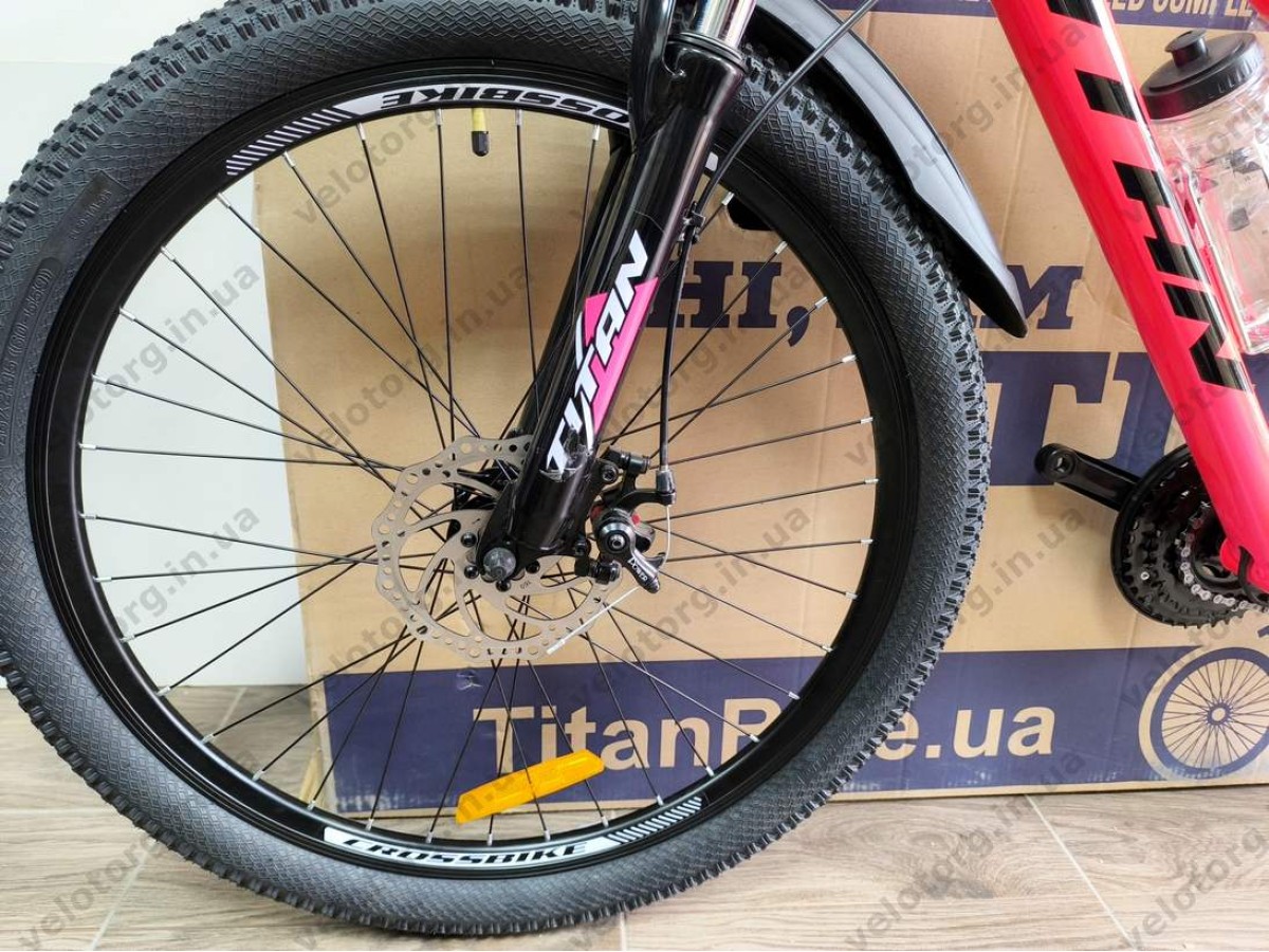 Велосипед Titan 26″ Apollo рама 13″ pink-black — надійний гірський велосипед для активних поїздок БЕЗКОШТОВНА ДОСТАВКА