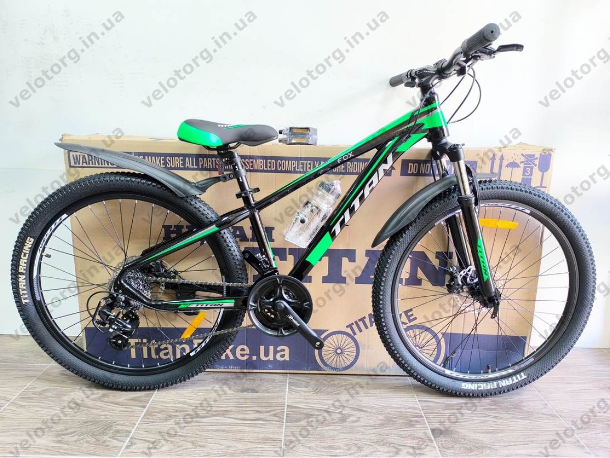 Велосипед Titan 26" FOX 2025 Рама-13" black-green