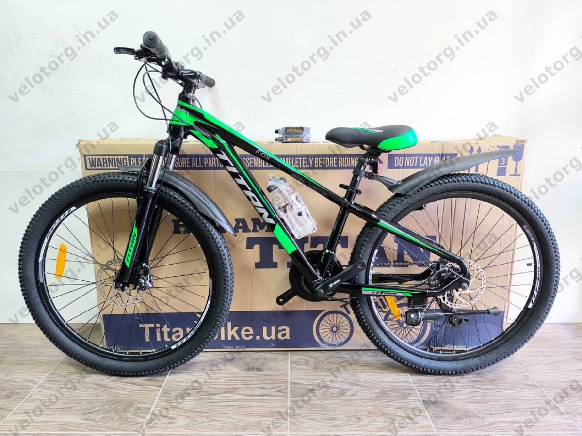 Велосипед Titan 26" FOX 2025 Рама-13" black-green
