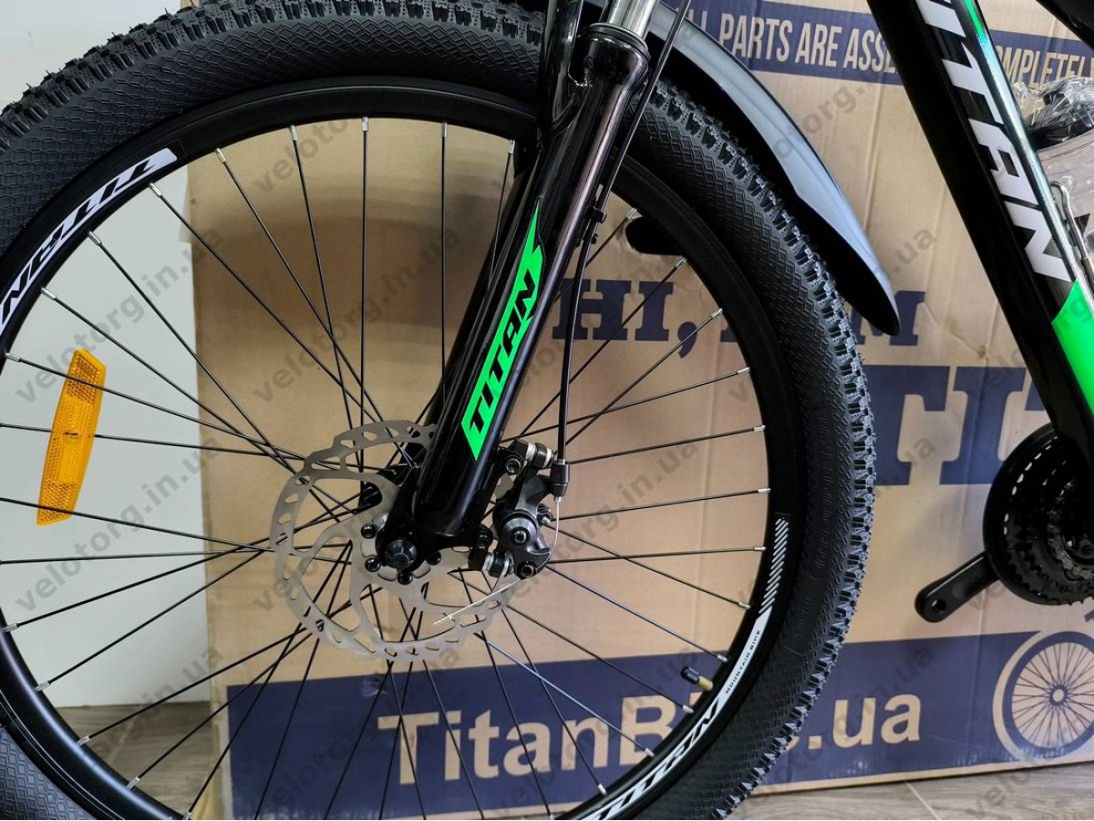 Велосипед Titan 26" FOX 2025 Рама-13" black-green