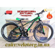 Велосипед Titan 26" FOX 2025 Рама-13" black-green