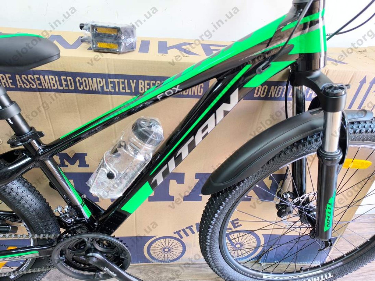 Велосипед Titan 26" FOX 2025 Рама-13" black-green