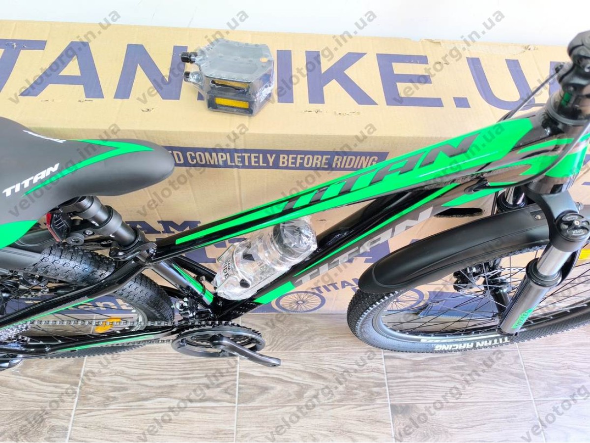 Велосипед Titan 26" FOX 2025 Рама-13" black-green