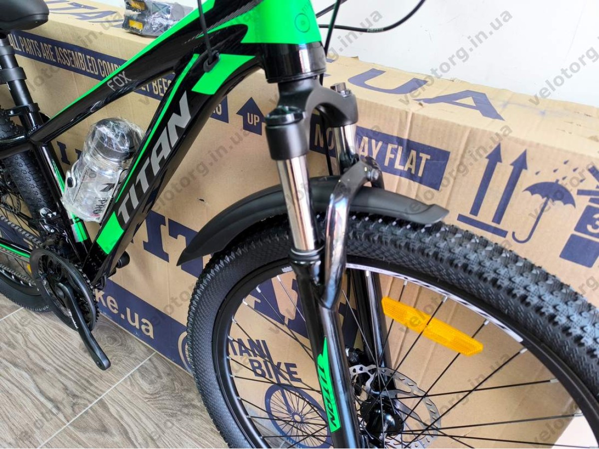 Велосипед Titan 26" FOX 2025 Рама-13" black-green