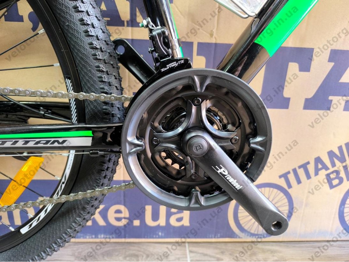 Велосипед Titan 26" FOX 2025 Рама-13" black-green