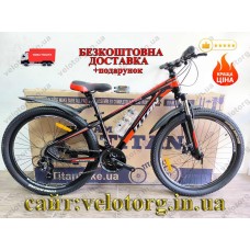 Велосипед Titan 26" FOX 2025 Рама-13" black-red