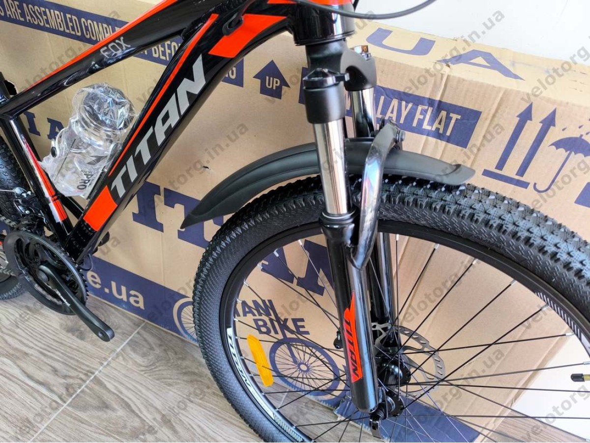 Велосипед Titan 26" FOX 2025 Рама-13" black-red