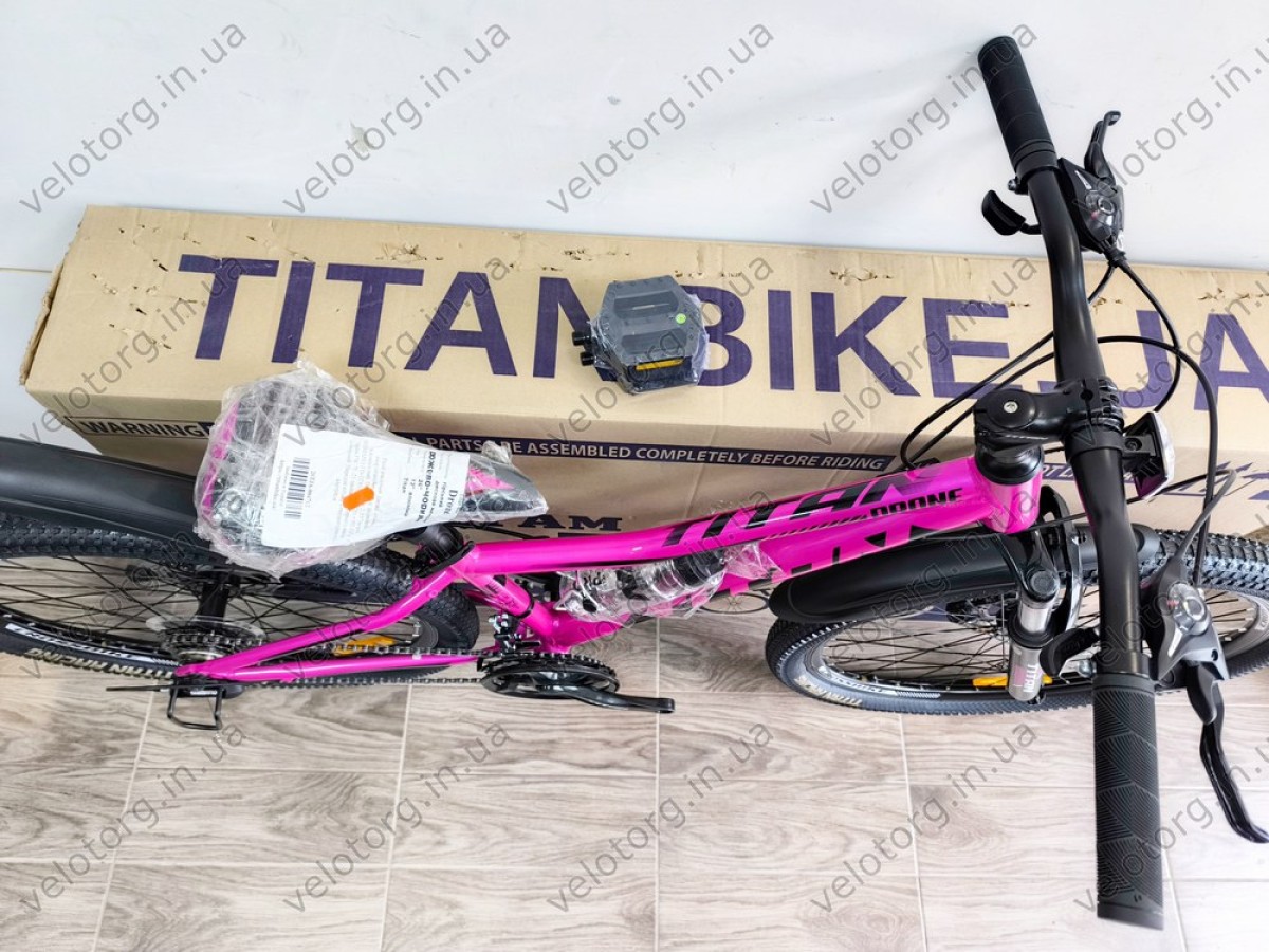 Велосипед Titan Drone 26" Рама 13" pink-black рожево-чорний