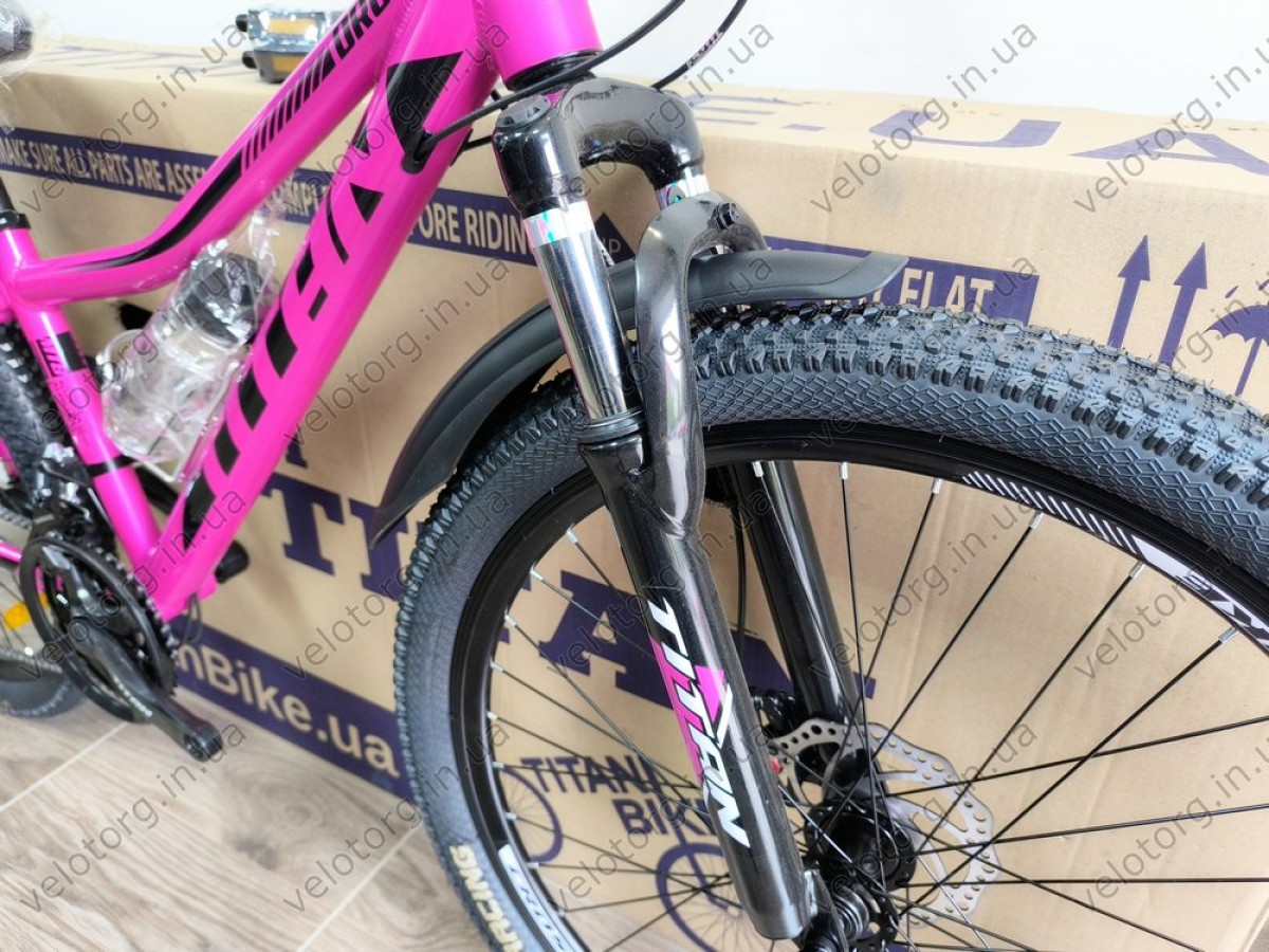 Велосипед Titan Drone 26" Рама 13" pink-black рожево-чорний