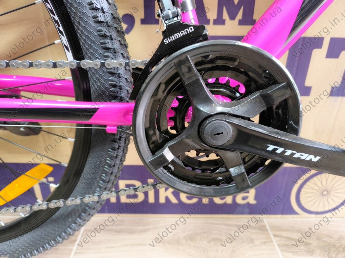 Велосипед Titan Drone 26" Рама 13" pink-black рожево-чорний