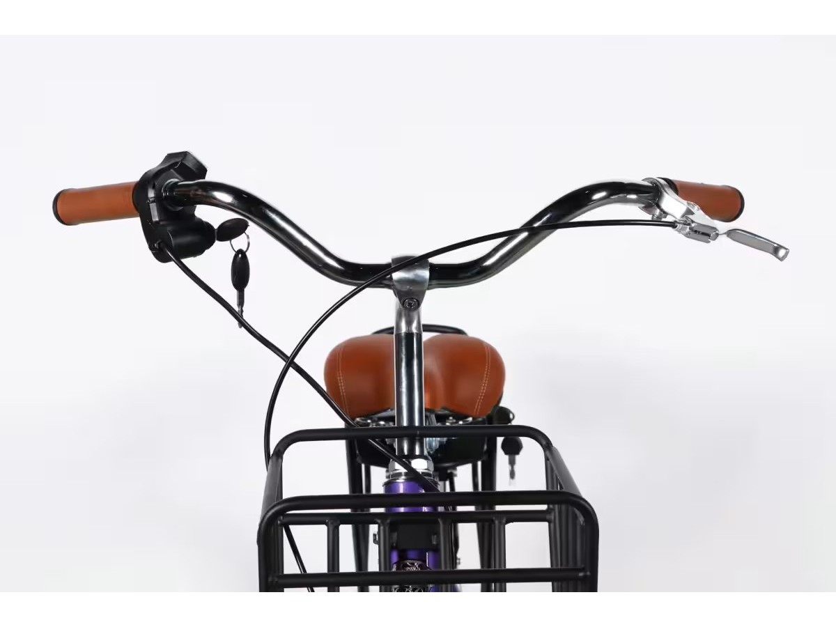 Електровелосипед 28″ Dorozhnik eAQUAMARINE BH 2026 рама 19″ 36V 13Ah 500W фіолетовий з кошиком