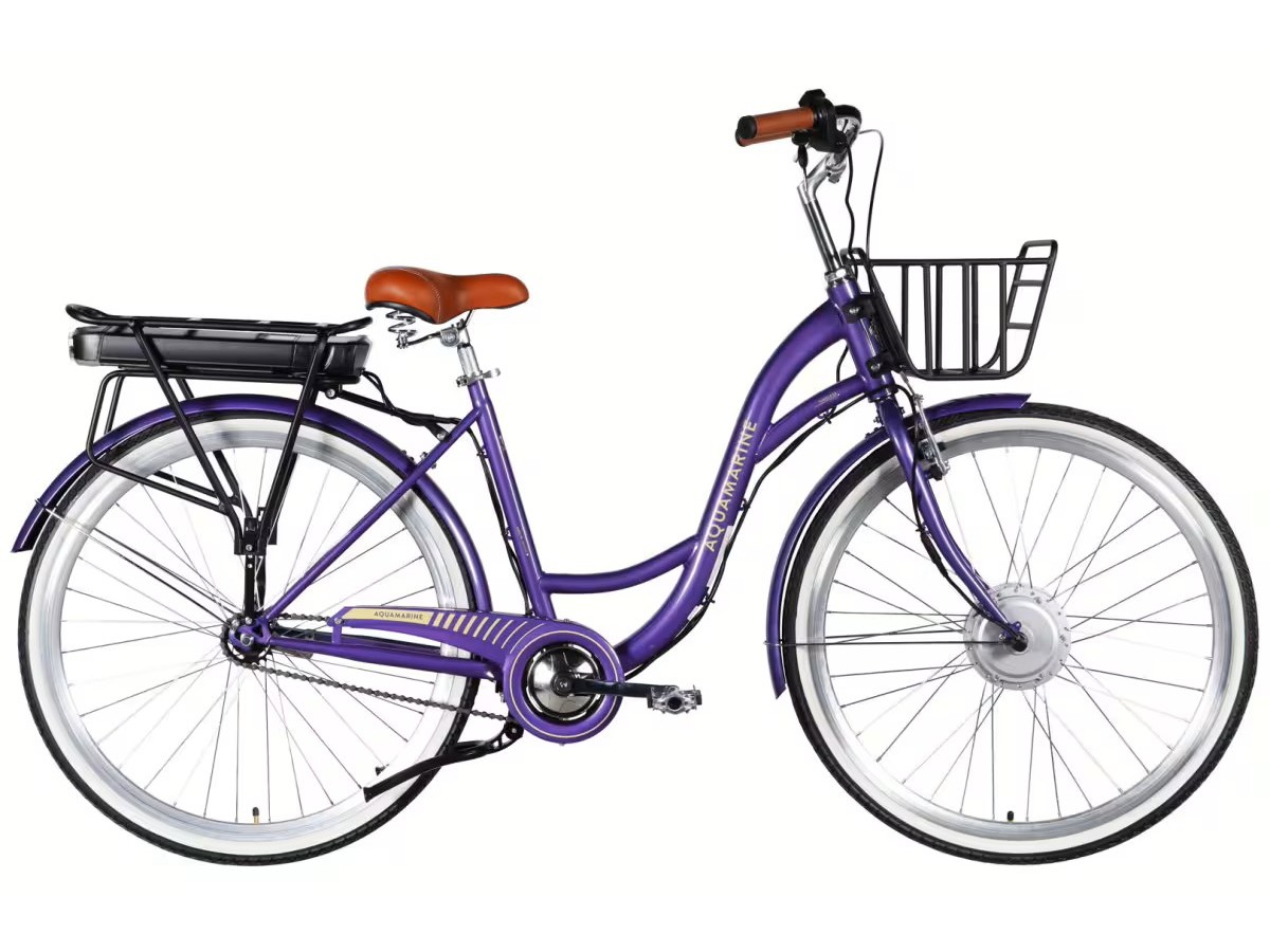 Електровелосипед 28″ Dorozhnik eAQUAMARINE BH 2026 рама 19″ 36V 13Ah 500W фіолетовий з кошиком