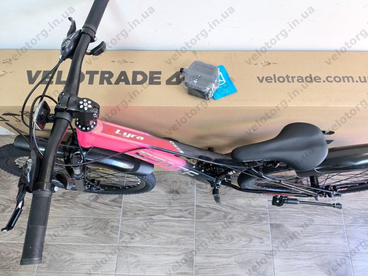 Велосипед AL 26" SPACE LYRA DD FR рама-13" рожево-чорний 2026