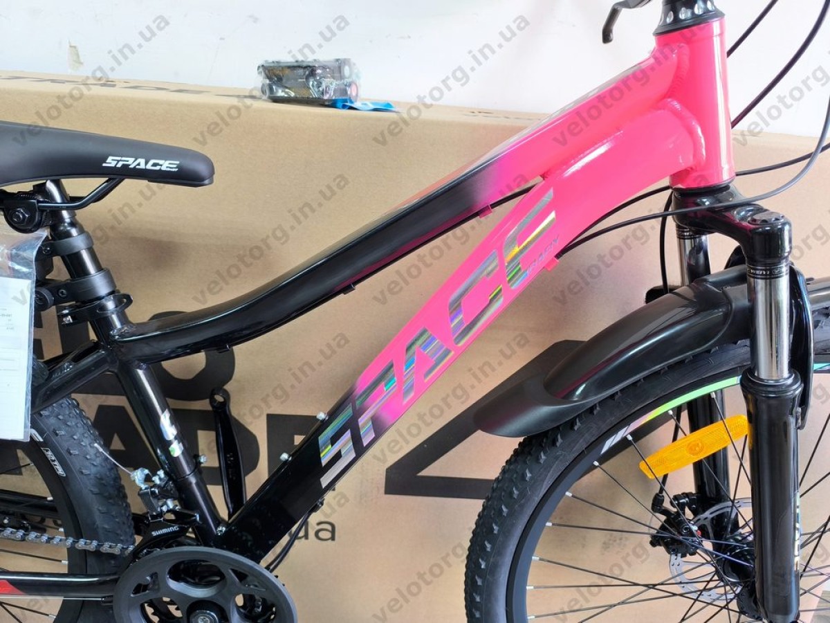 Велосипед AL 26" SPACE LYRA DD FR рама-13" рожево-чорний 2026