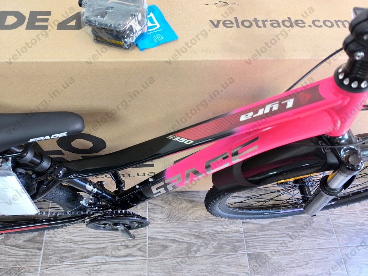 Велосипед AL 26" SPACE LYRA DD FR рама-13" рожево-чорний 2026