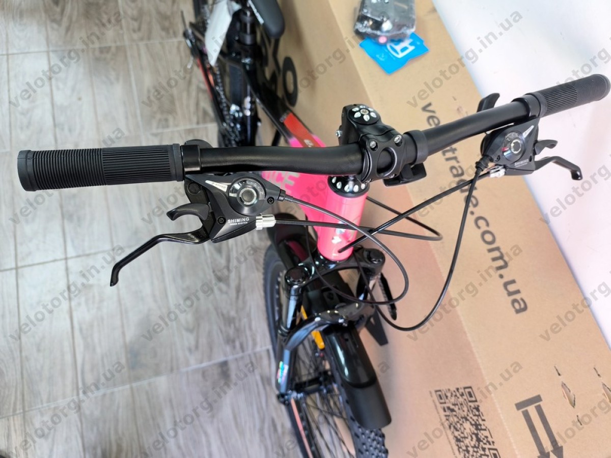 Велосипед AL 26" SPACE LYRA DD FR рама-13" рожево-чорний 2026