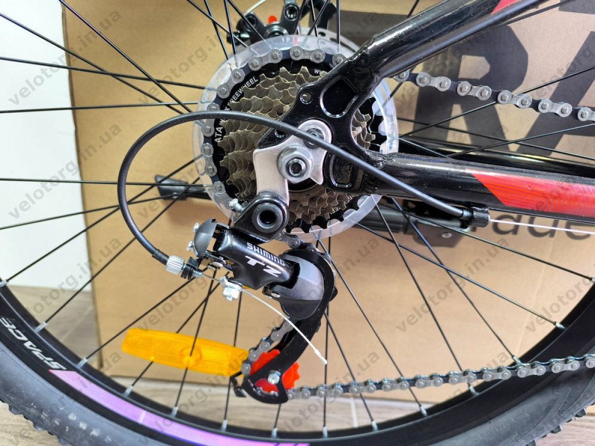 Велосипед AL 26" SPACE LYRA DD FR рама-13" рожево-чорний 2026